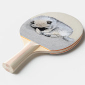 Keeshond Sleeping Puppy Painting Tafeltennisbatje (Voorkant Gekanteld)