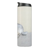 Keeshond Sleeping Puppy Painting Thermosbeker (Geroteerd rechts)
