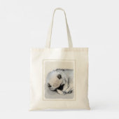 Keeshond Sleeping Puppy Painting Tote Bag (Achterkant)