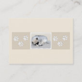 Keeshond Sleeping Puppy Painting Visitekaartje (Achterkant)