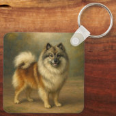 Keeshond Sleutelhanger (Achterkant)
