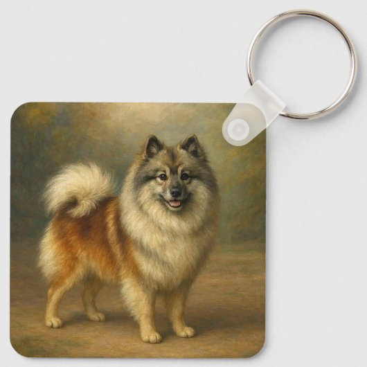 Keeshond Sleutelhanger (Achterkant)