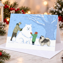 Keeshond Sneeuw Hond Mooie Winter Scene Kerstmis