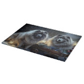 Keeshond Sneeuw Slede Kerst Decor Snijplank (Hoek)