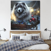 Keeshond Sneeuw Slede Kerst Decoratie (Insitu (Slaapkamer))