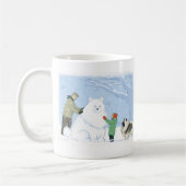 Keeshond Snow Dog Cute Winter Keesie Koffiemok (Links)
