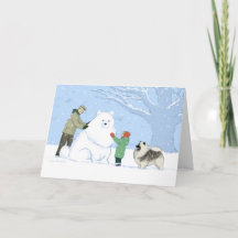 Keeshond Snow Dog Cute Winter Kerstmis