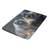 Keeshond Snowy Sleigh Kerst Decor Badmat (Gekanteld)