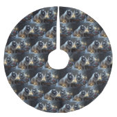 Keeshond Snowy Sleigh Kerst Decor Kerstboom Rok (Voorkant)