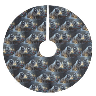 Keeshond Snowy Sleigh Kerst Decor Kerstboom Rok