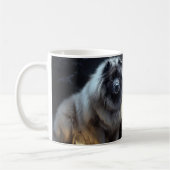 Keeshond Snowy Sleigh Kerst Decor Koffiemok (Links)
