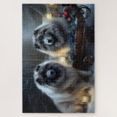 Keeshond Snowy Sleigh Kerst Decor Legpuzzel (Verticaal)