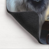 Keeshond Snowy Sleigh Kerst Decor Muismat (Hoek)