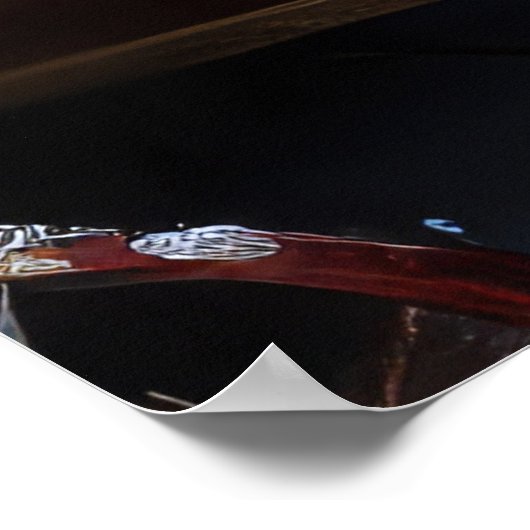 Keeshond Snowy Sleigh Kerst Decor Poster (Hoek)