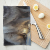 Keeshond Snowy Sleigh Kerst Decor Theedoek (Quarter Fold)