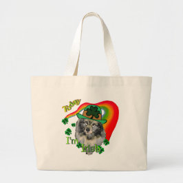 Keeshond St. Patrick's Dag Grote Tote Bag