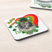 Keeshond St. Patrick's Day Bier Onderzetter (Linkerzijde)