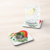 Keeshond St. Patrick's Day Bier Onderzetter (Rechterzijde)