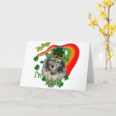 Keeshond St Patricks Day Kaart (Gele Bloem)