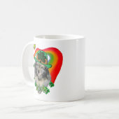 Keeshond St Patricks Day Koffiemok (Voorkant links)