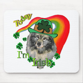 Keeshond St Patricks Day Muismat