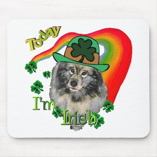 Keeshond St Patricks Day Muismat (Voorkant)