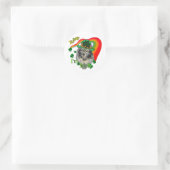 Keeshond St Patricks Day Ronde Sticker (Tas)