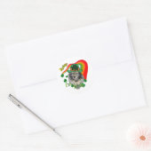 Keeshond St Patricks Day Ronde Sticker (Envelop)