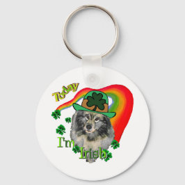 Keeshond St Patricks Day Sleutelhanger
