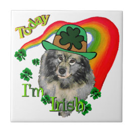 Keeshond St Patricks Day Tegeltje