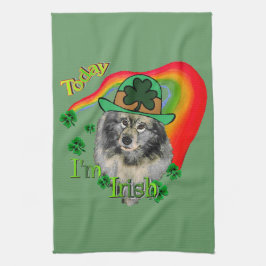 Keeshond St Patricks Day Theedoek