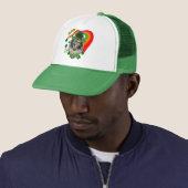 Keeshond St. Patrick's Day Trucker Pet (In situ)