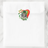 Keeshond St Patricks Day Vierkante Sticker (Tas)