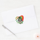 Keeshond St Patricks Day Vierkante Sticker (Envelop)