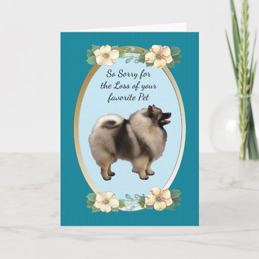 Keeshond, Sympathy or Pet Loss Kaart (Voorkant)