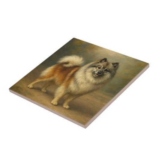 Keeshond Tegeltje (Zijkant)
