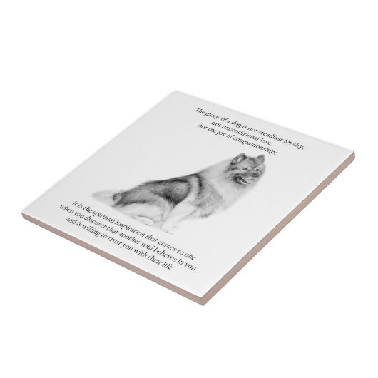 Keeshond Tegeltje (Zijkant)