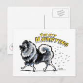 Keeshond Totally Hairifying Briefkaart (Voorkant / Achterkant)