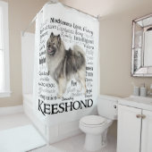 Keeshond Traits Shower Curtain Douchegordijn (In situ)