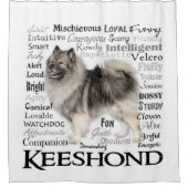 Keeshond Traits Shower Curtain Douchegordijn (Voorkant)
