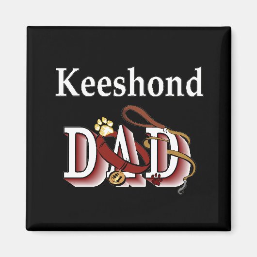 keeshond vader Magnet (Voorkant)