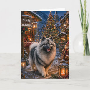 Keeshond Vakantie Feestdagen Kaart