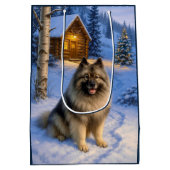 Keeshond Vakantie Medium Cadeauzakje (Achterkant)