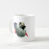 Keeshond Vlag Koffiemok (Voorkant links)