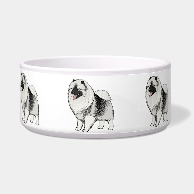 Keeshond Voerbakje (Voorkant)