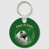 Keeshond Vrede Sleutelhanger (Achterkant)