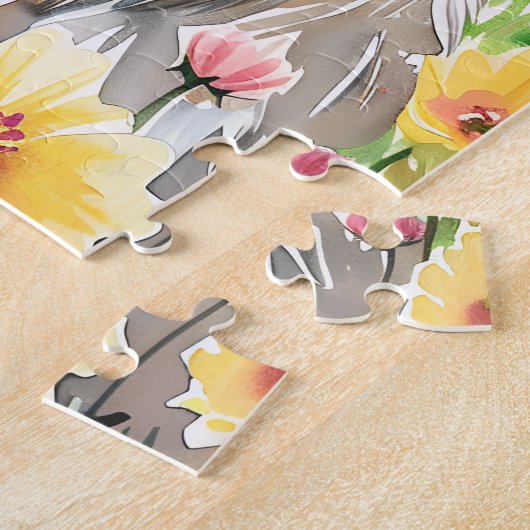 Keeshond Watercolor Puzzle Legpuzzel (Zijkant)