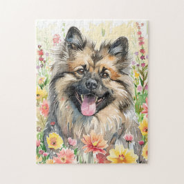Keeshond Watercolor Puzzle Legpuzzel