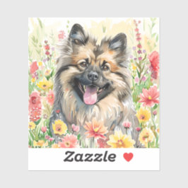 Keeshond Watercolor Sticker