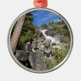 Keeshond Waterfall Ornament